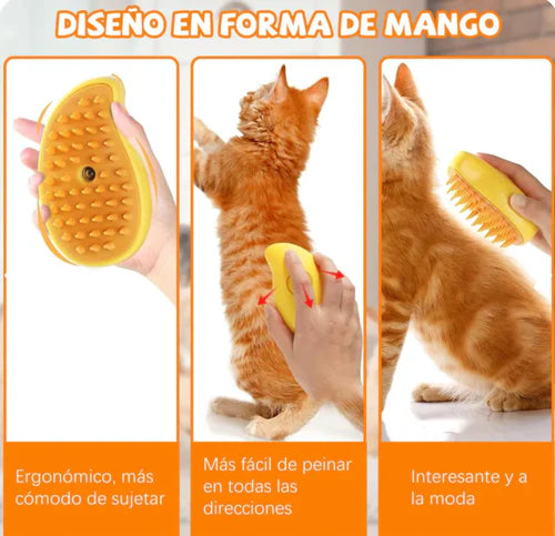 CEPILLO VAPORIZADOR PARA PERROS Y GATOS