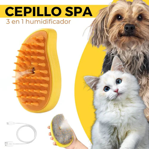 CEPILLO VAPORIZADOR PARA PERROS Y GATOS